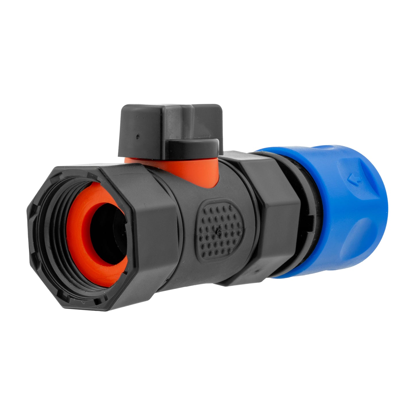 Blue Hose Connector with BSPF In-Line Threaded Valve