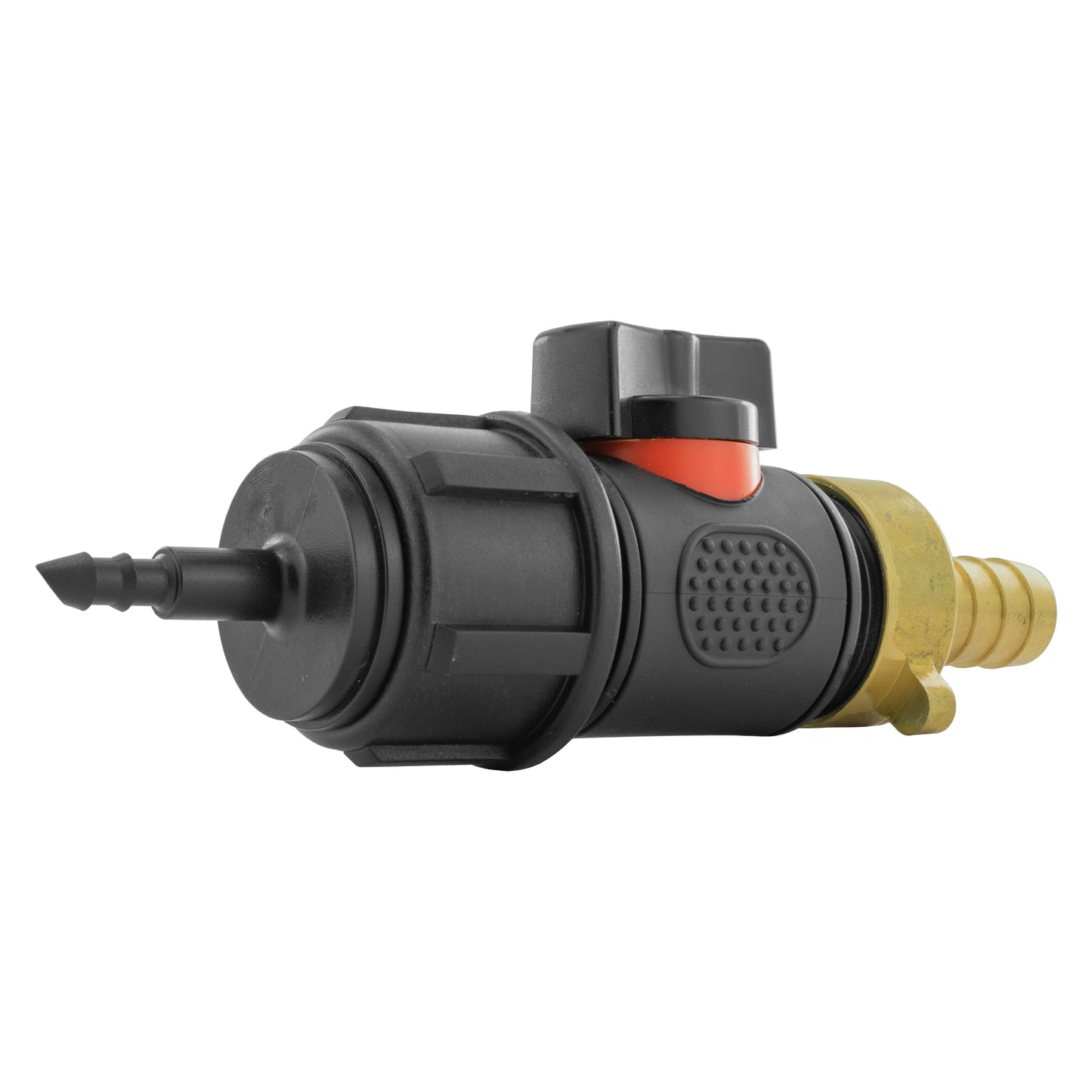 4mm Micro Barb Connector with In-Line BSP Male Valve and 13mm Brass Hose Tail