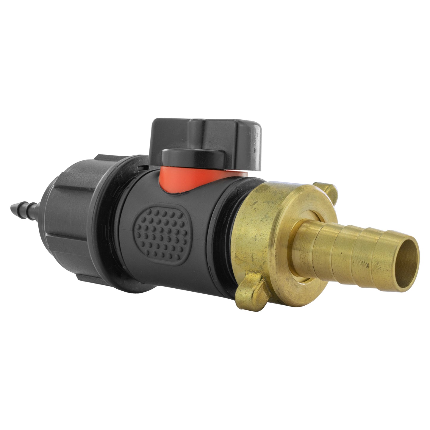 4mm Micro Barb Connector with In-Line BSP Male Valve and 13mm Brass Hose Tail