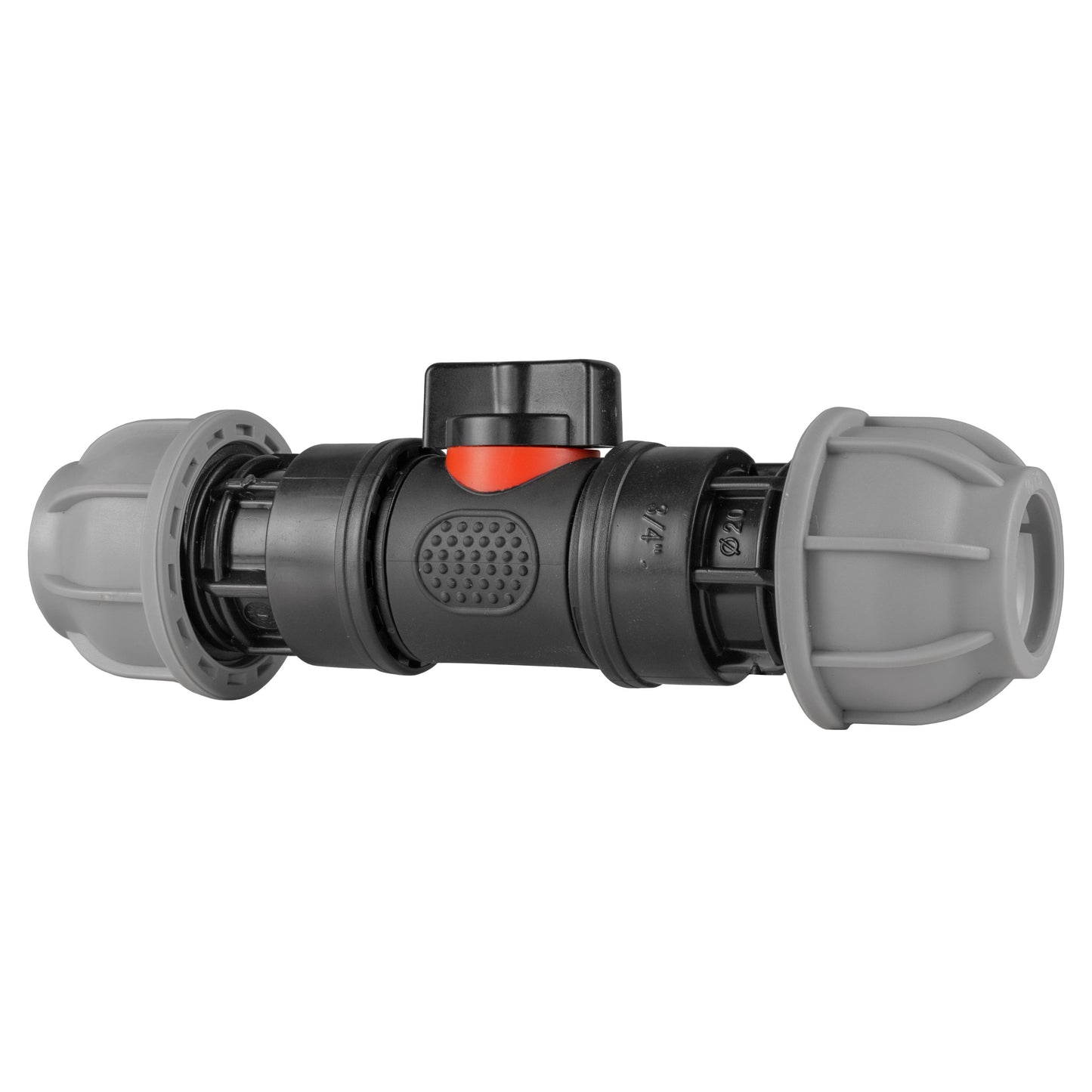 BSPM In-Line Valve with Dual 20mm MDPE Straight Fittings