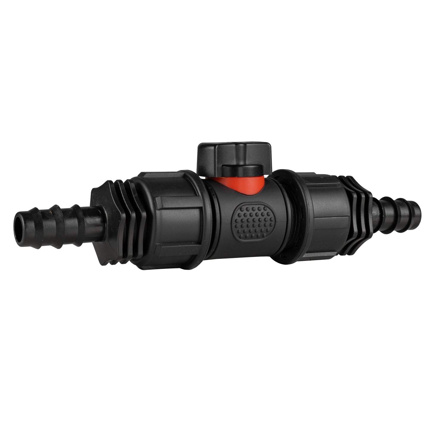 3/4" BSP Male In-Line Valve with Twin 16mm Hose Barb Connectors