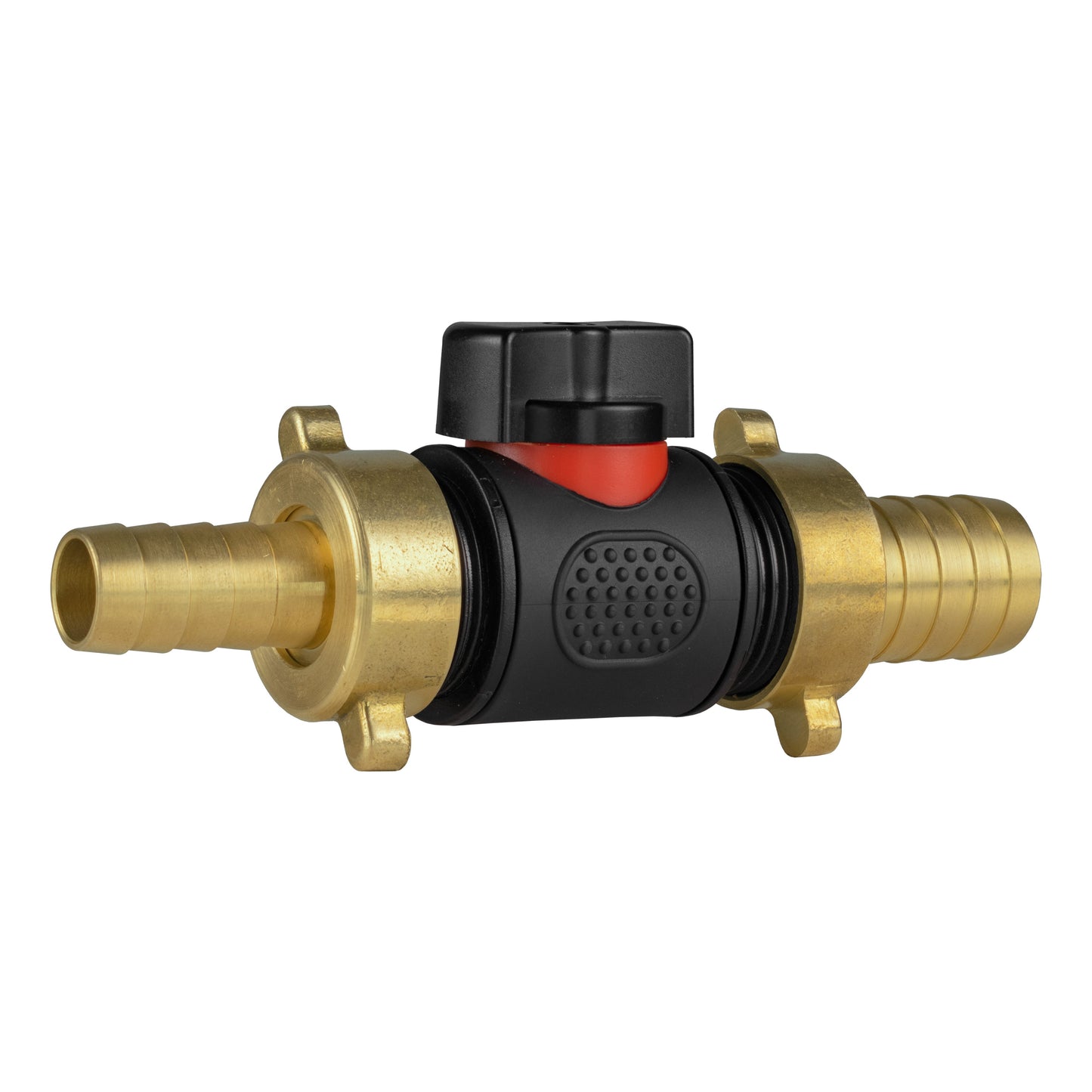 13mm x 19mm Brass Hose Barb Kit with ¾" BSPM In-Line Valve