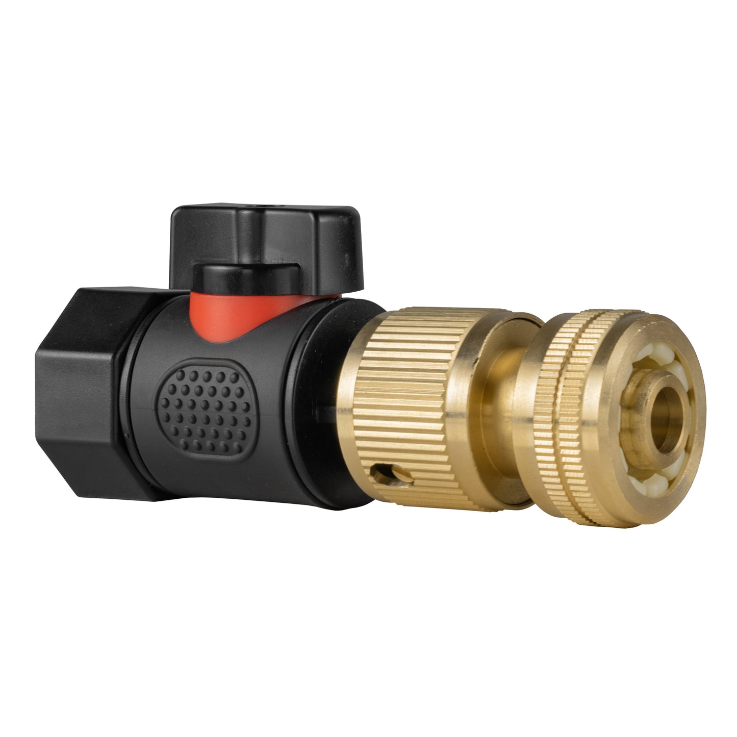 Brass Hose Connector with 3/4" BSPF Quick-Lock Valve