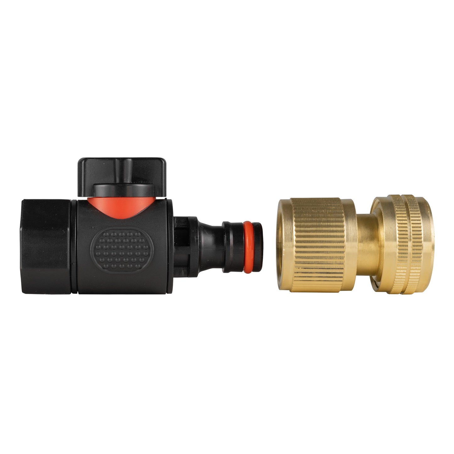 Brass Hose Connector with 3/4" BSPF Quick-Lock Valve