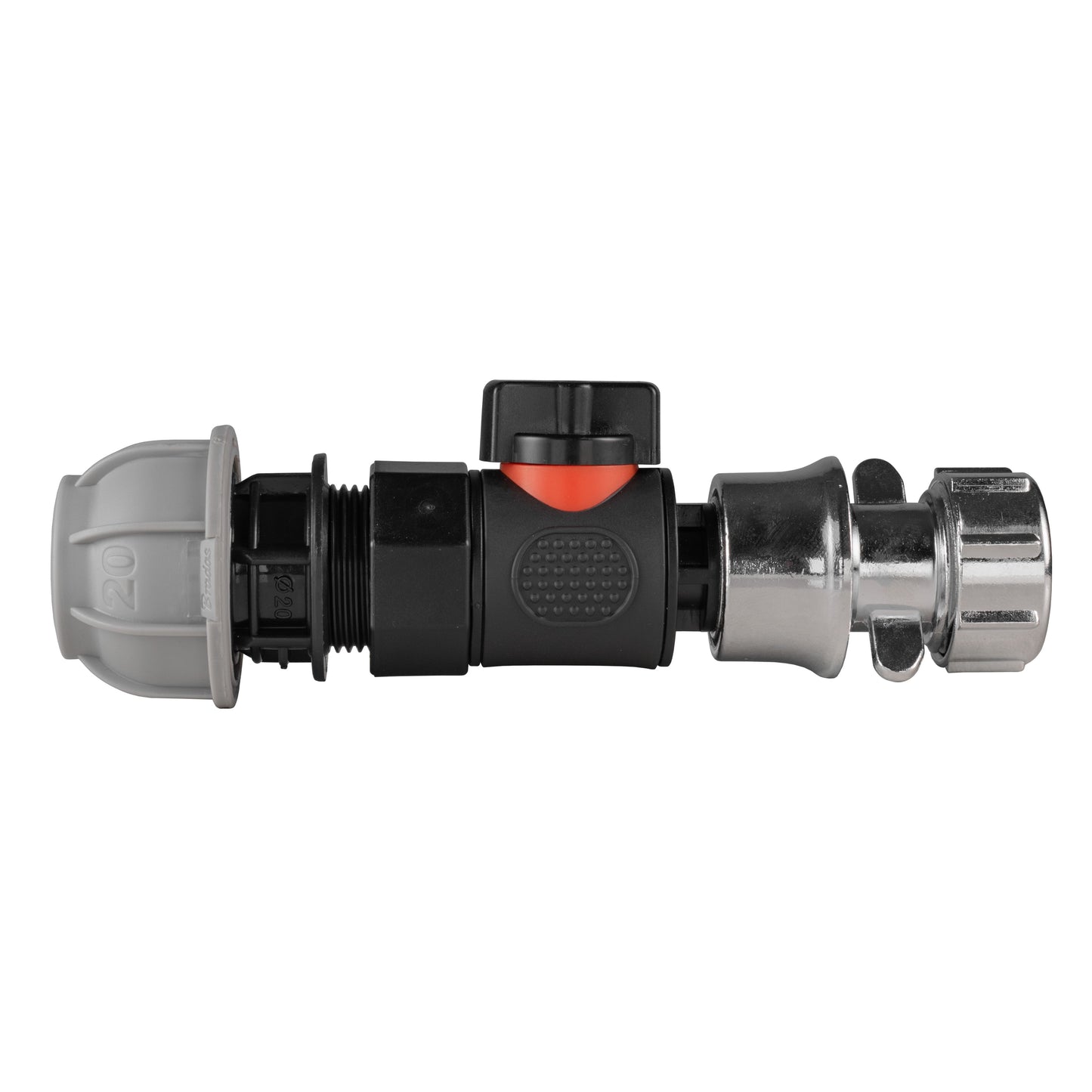 Zinc Hose Connector Kit with 20mm MDPE to 3/4" BSPF Quick Connect Valve
