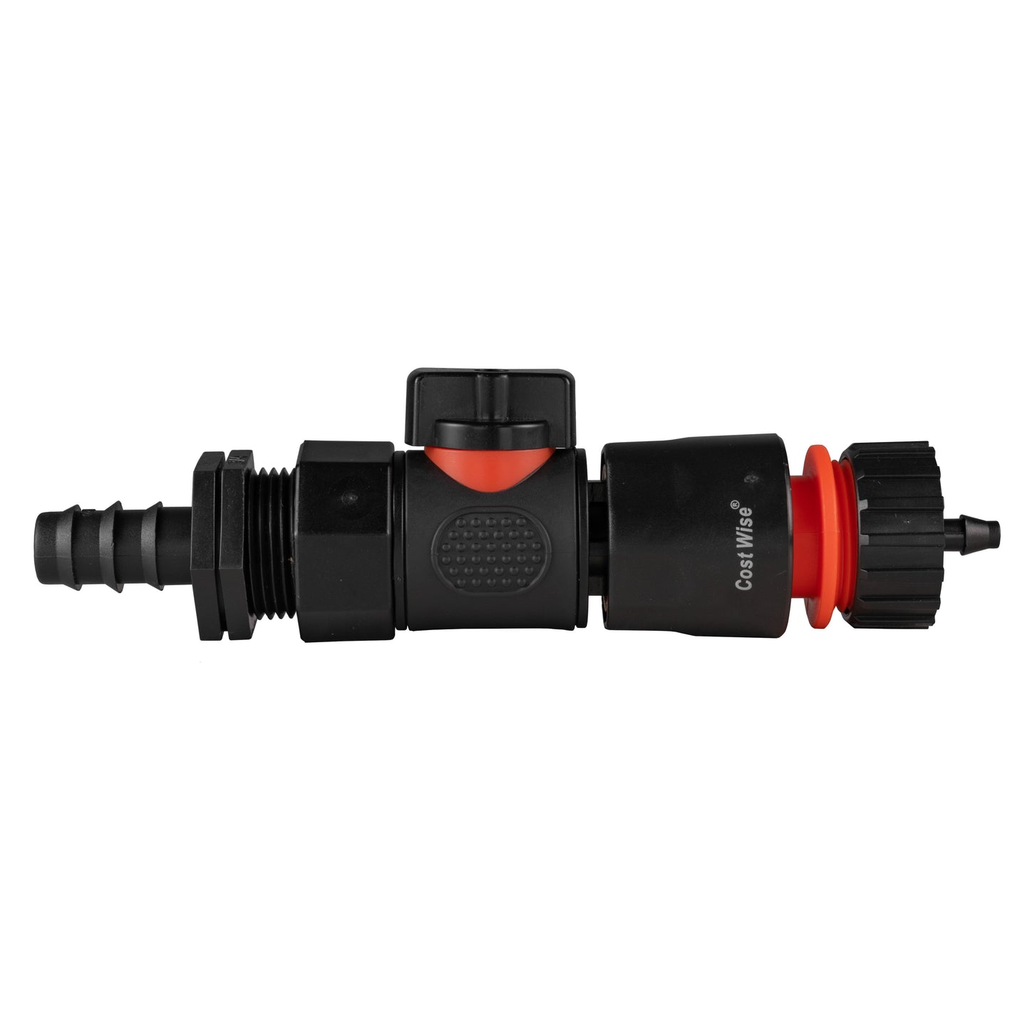 16mm Barb Joiner with BSPF Quick Connect Valve & 4mm Micro Barb Hose Connector