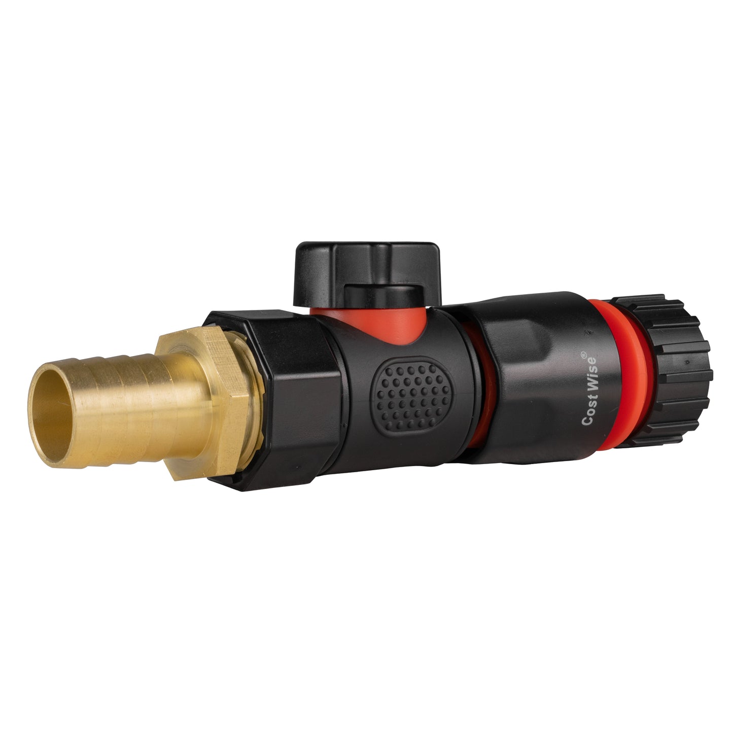 19mm Brass Hose Joiner with BSPF Quick-Connect Valve & 4mm Micro Barb Connector