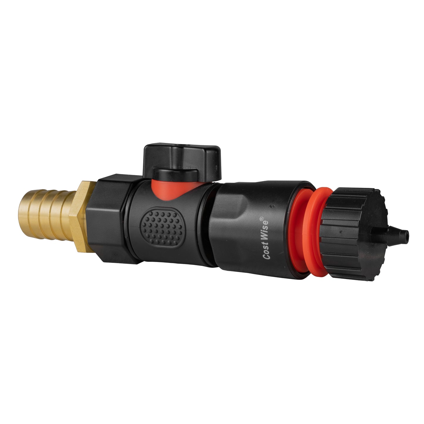19mm Brass Hose Joiner with BSPF Quick-Connect Valve & 4mm Micro Barb Connector