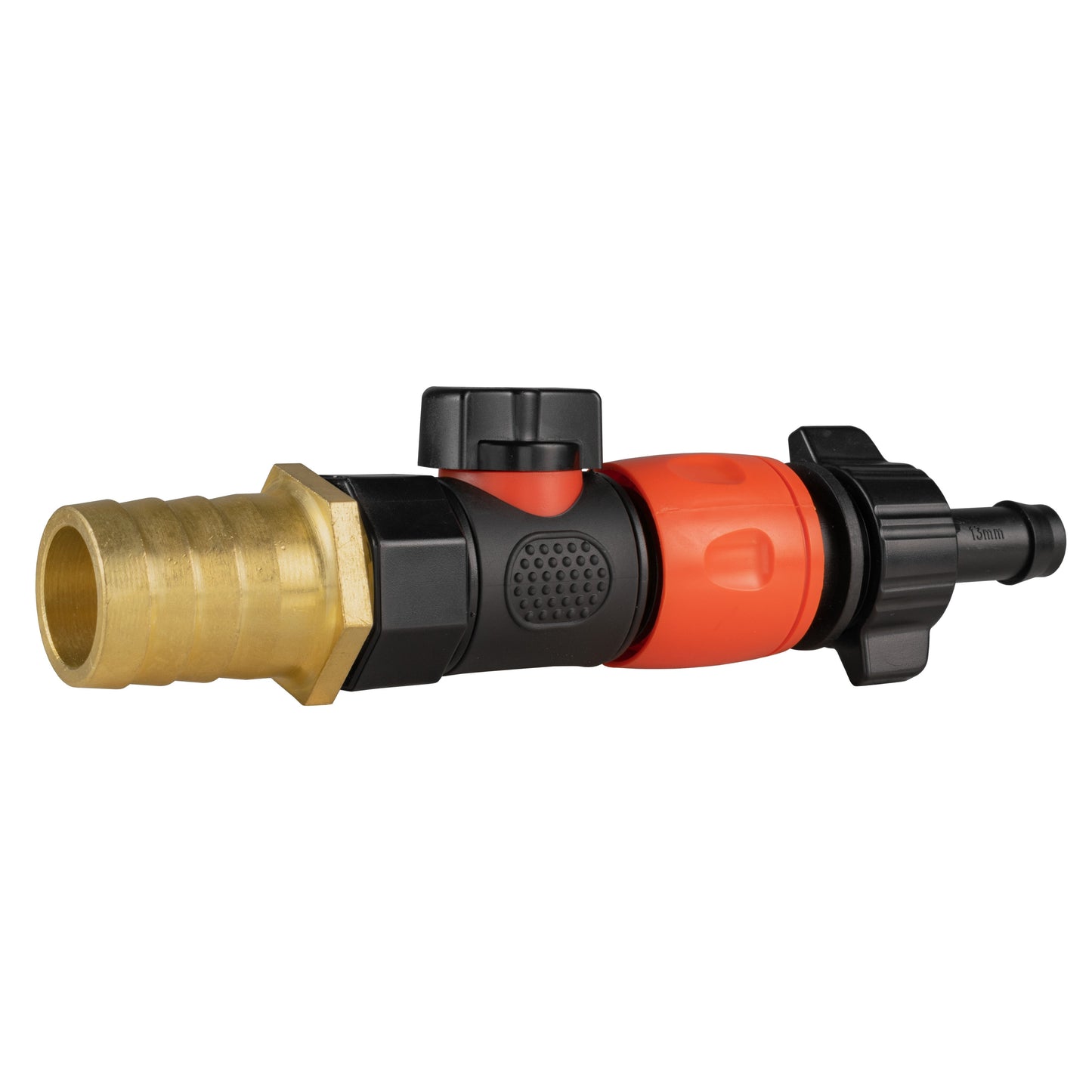 25mm Brass Barb with BSPF Quick Connect Valve & 16mm Barb Hose Connector