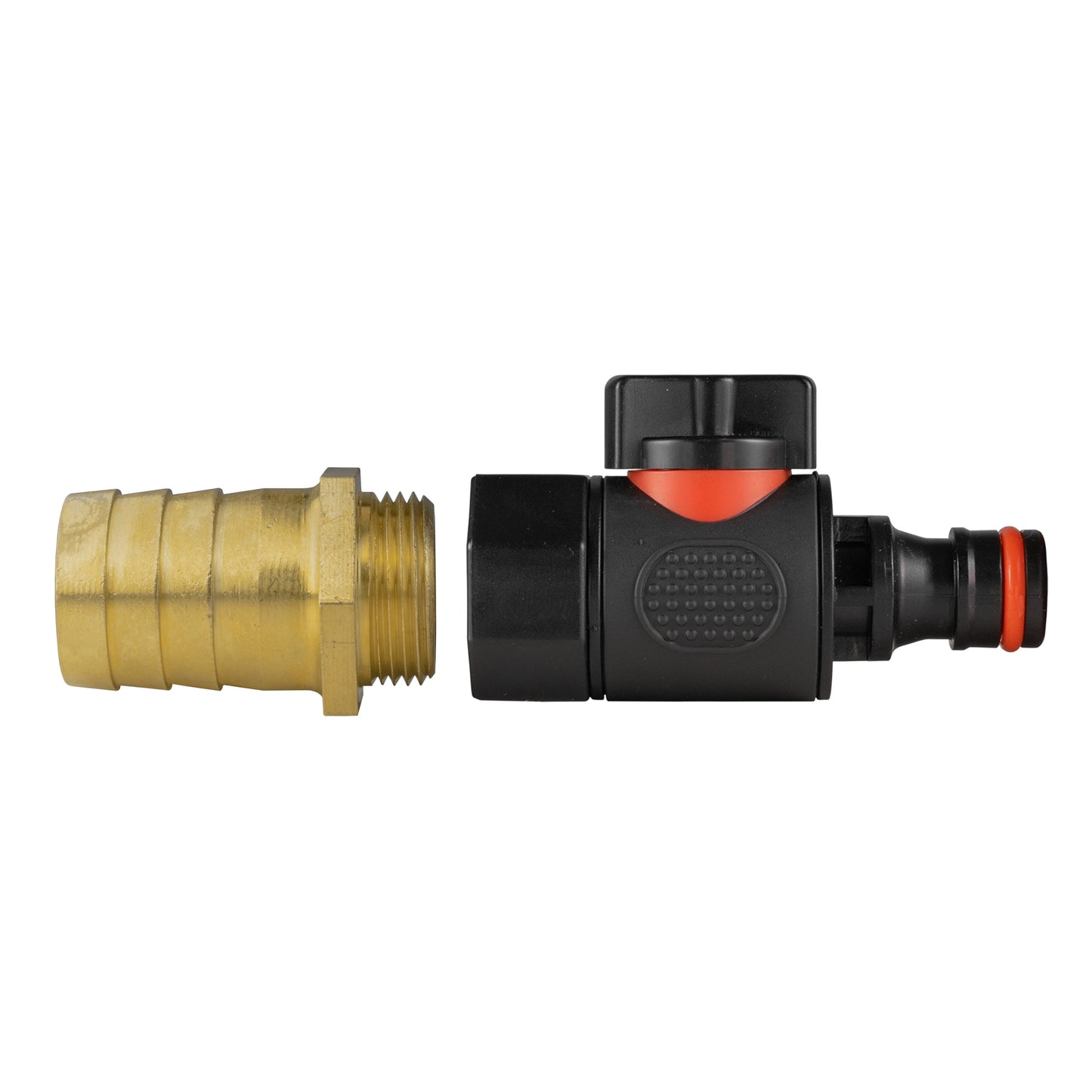 25mm Brass Hose Barb with Female BSP Thread & Male Quick Connect Valve