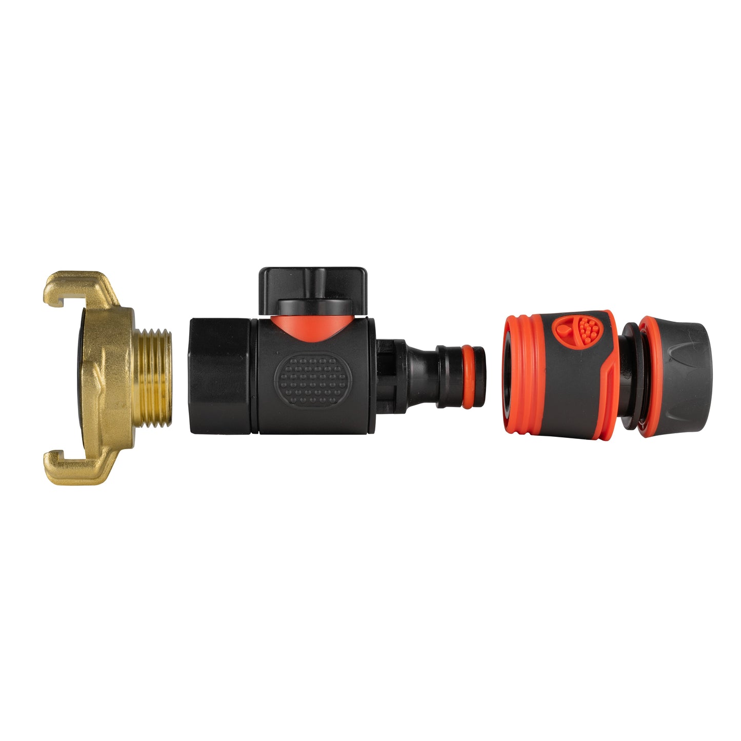 Geka-Type Connector with BSPF Quick Connect Valve & Soft Black Hose Connector