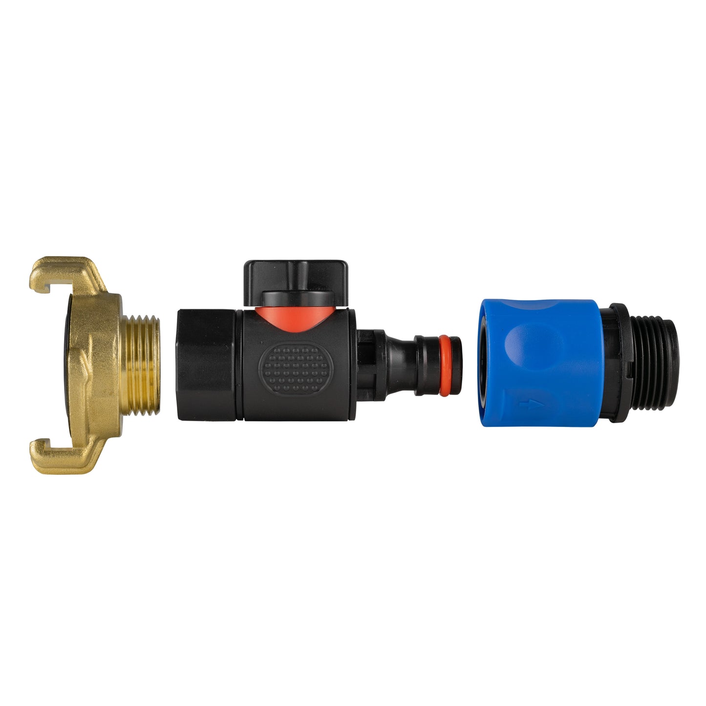 Geka-Type Connector with BSPF Quick Connect Valve & ¾" BSPM Hose Connector