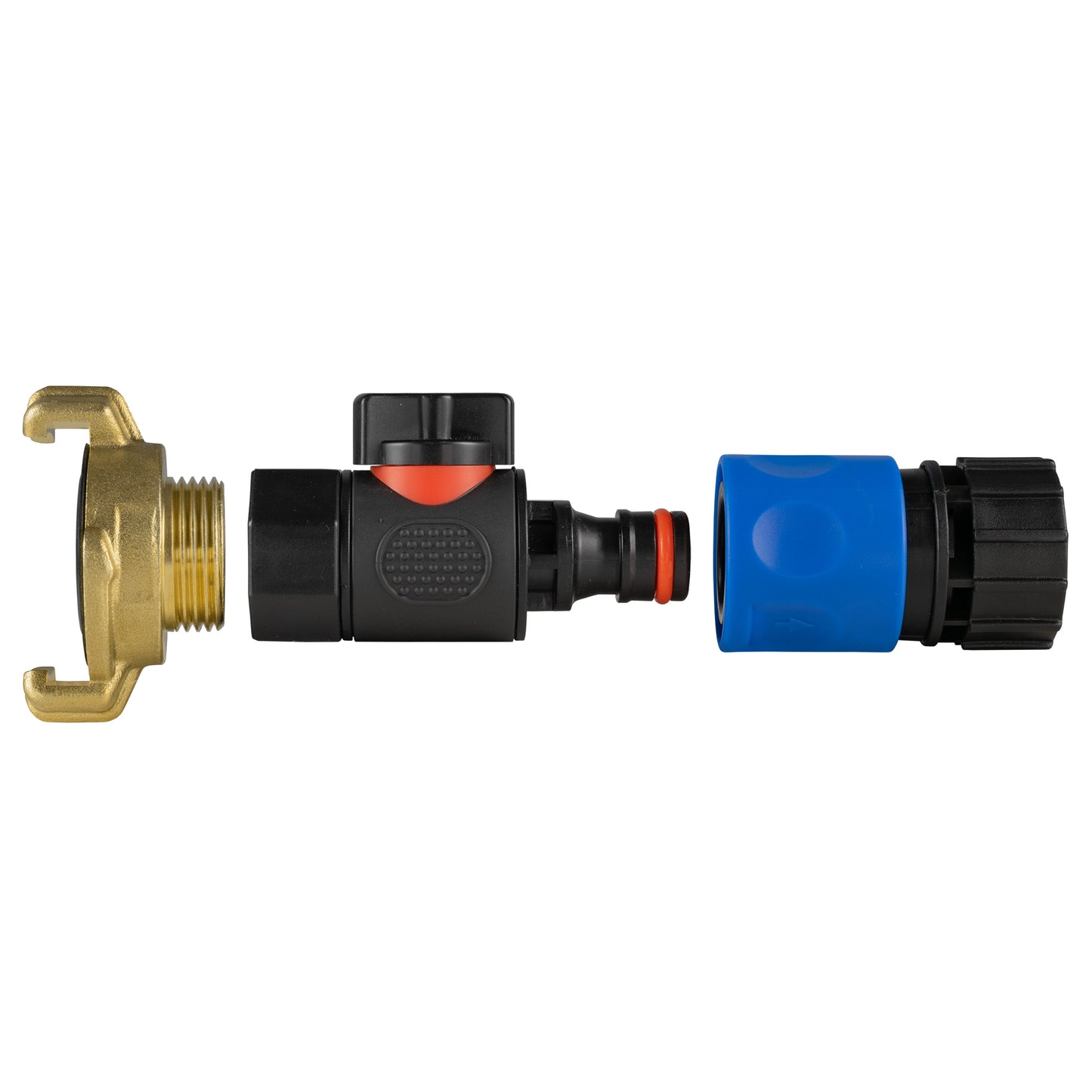 Geka-Type Connector with BSPF Quick Connect Valve & ¾" BSPF Hose Connector