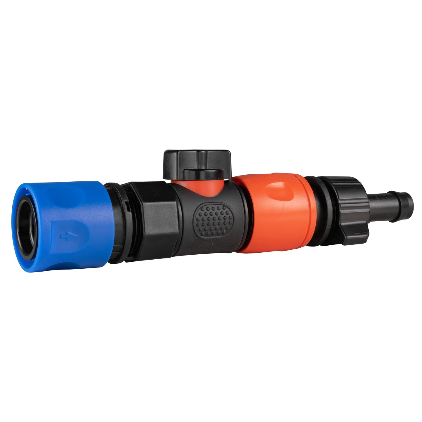 Blue Hose Connector with BSPF Thread – Quick Connect Valve and 16mm Barb Adapter