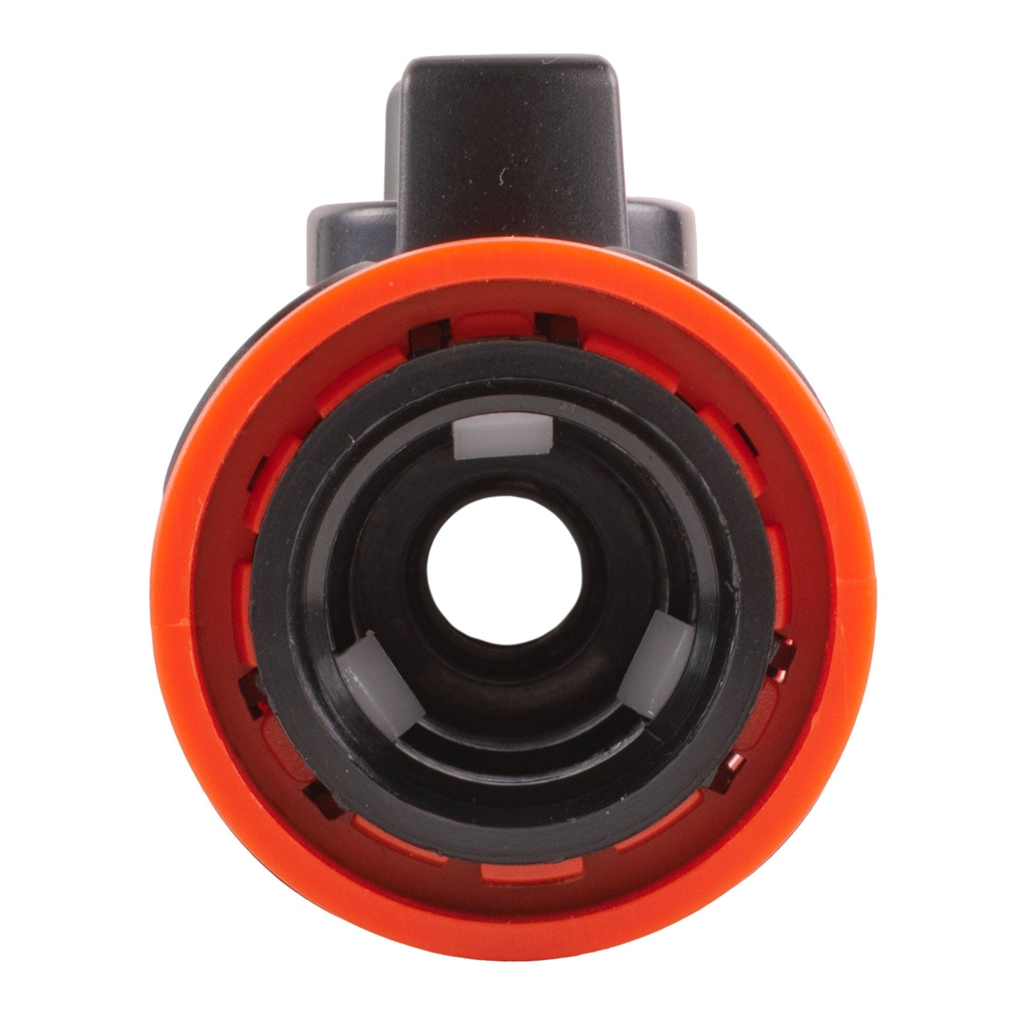 Female Inline Soft-Touch Valve, Snap-On Fitting – Black