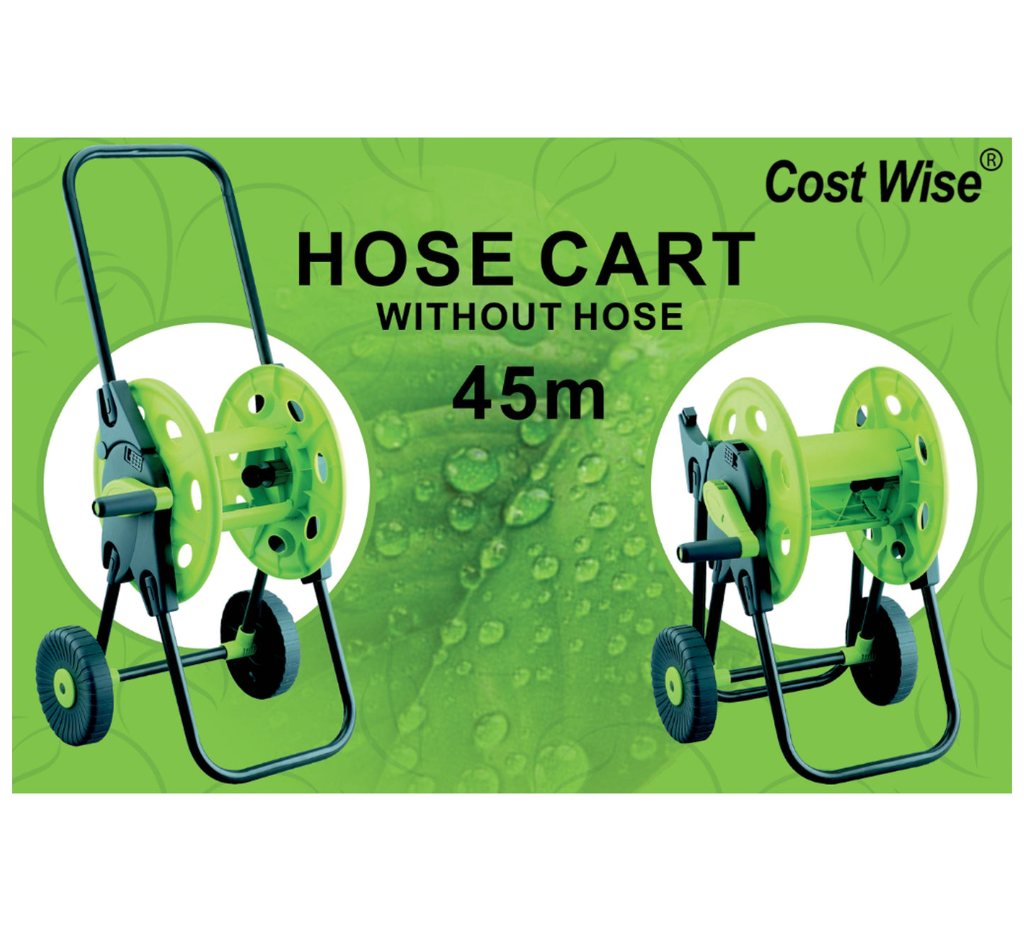 45m ½" Garden Hose Cart, CW