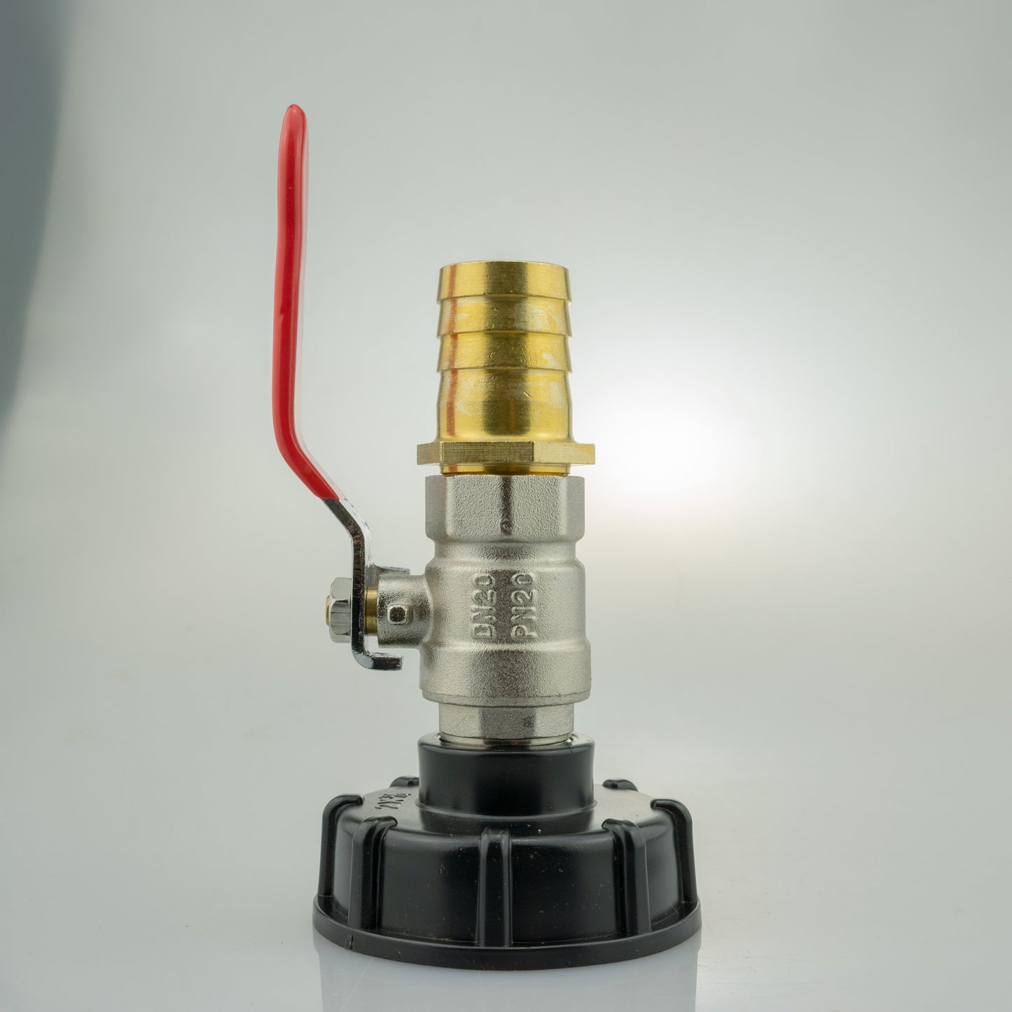 IBC 2" S60X6 Lid with Lever Valve and 25mm Brass Hose Tail