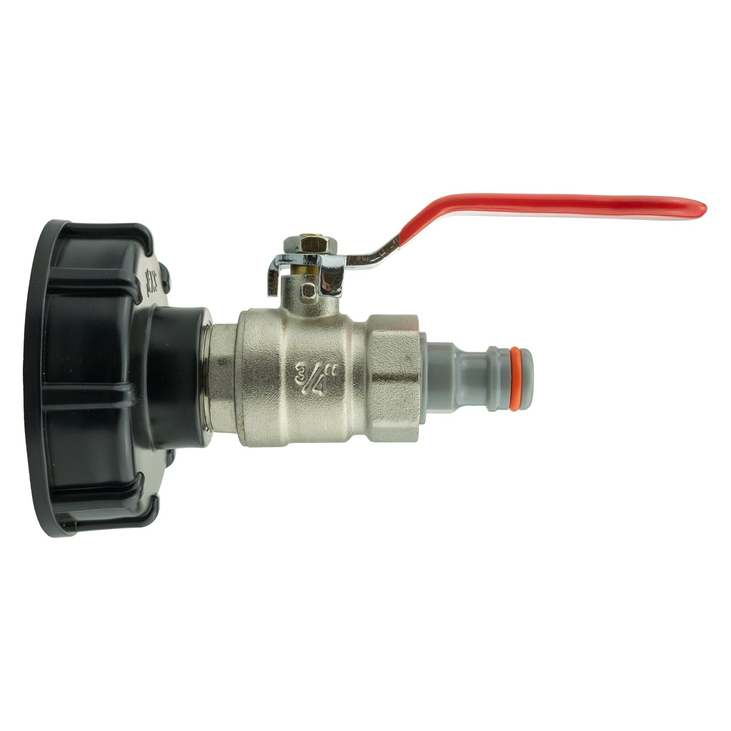 IBC 2” S60X6 Lid with Lever Valve and WL-Type Male Quick Connect Fitting