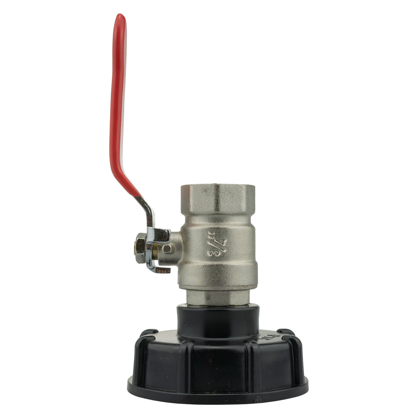 IBC 2” S60X6 Lid Fitted with ¾” BSP Male-Female Lever Tap Valve