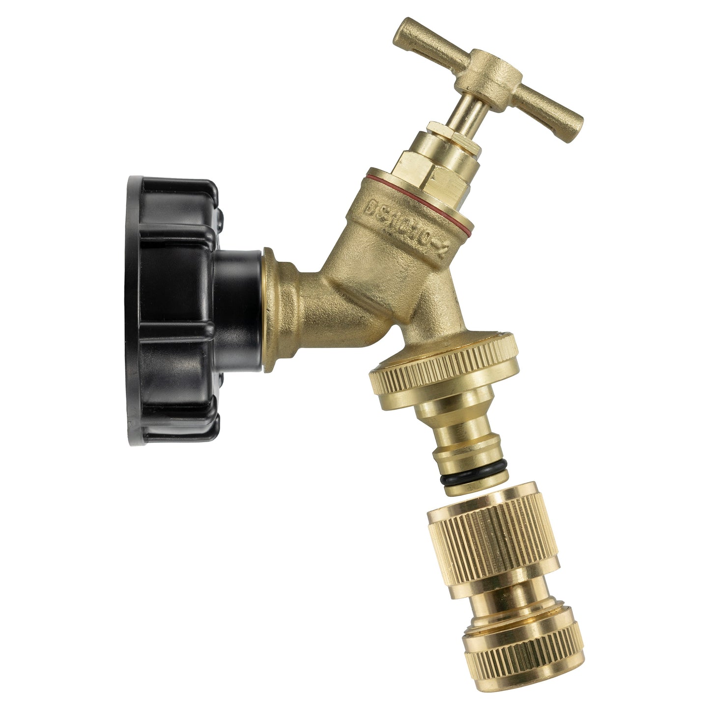 IBC 2” S60X6 Lid with Brass Bib Tap and Quick Hose Coupling
