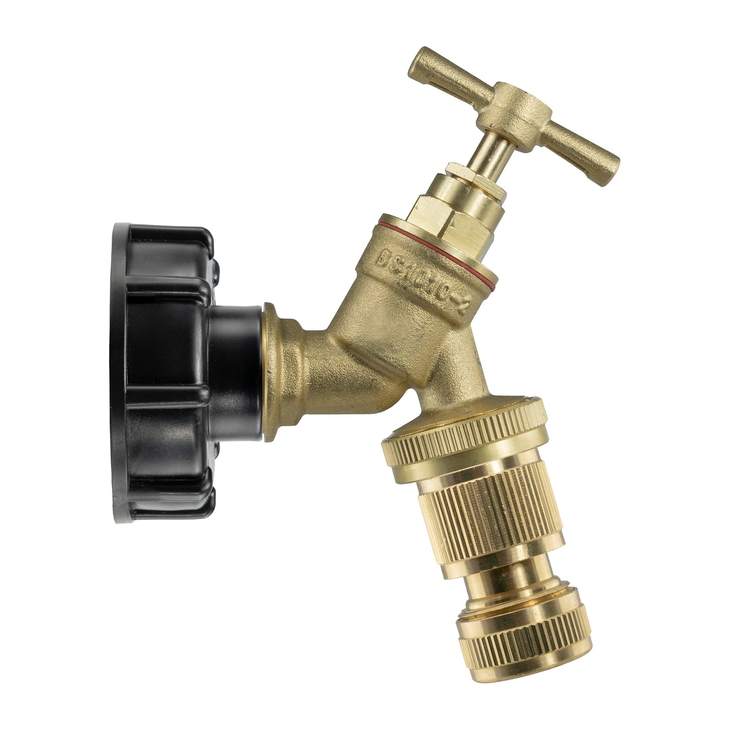 IBC 2” S60X6 Lid with Brass Bib Tap and Quick Hose Coupling