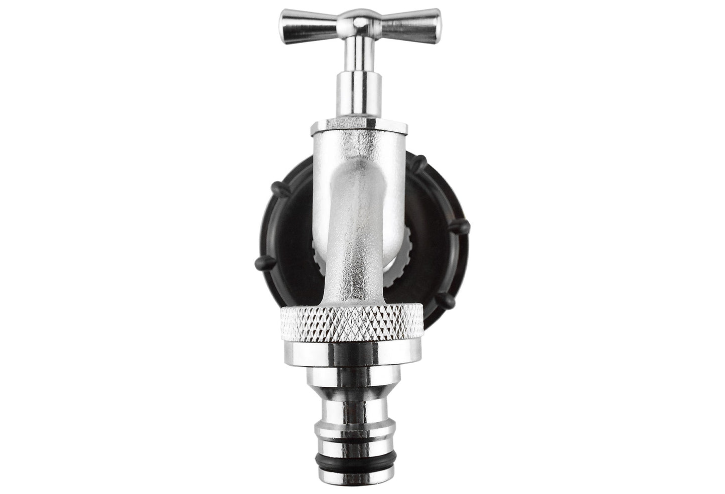 IBC 2” S60X6 Lid with Quick-Connect Nickel-Plated ¾” BSP Bib Tap