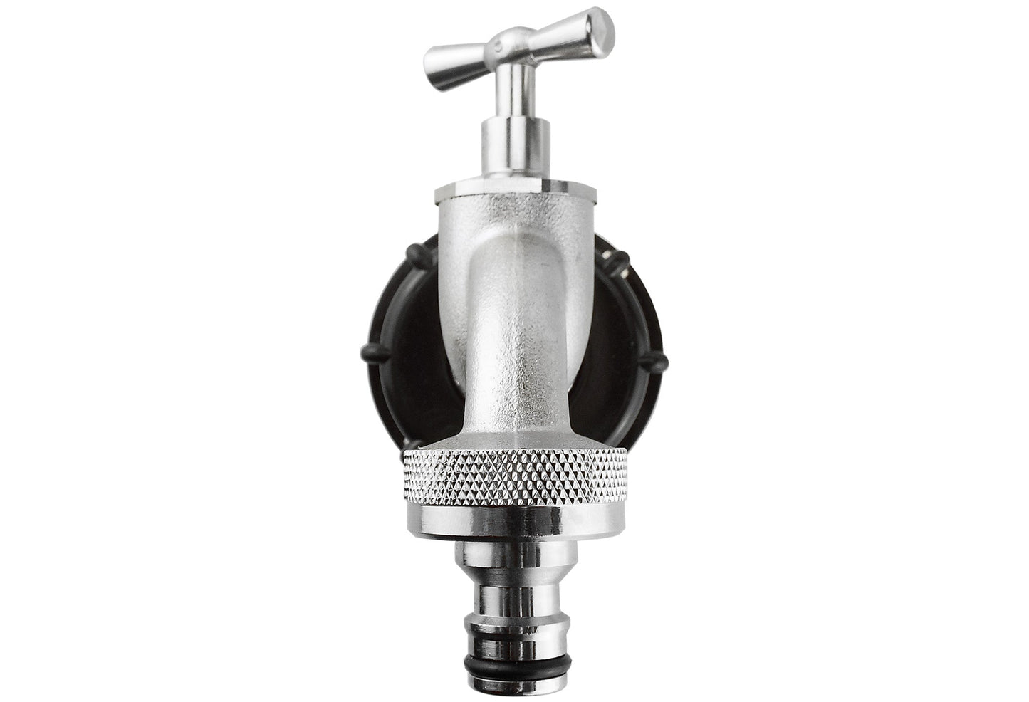 IBC 2” S60X6 Lid with Quick-Connect Nickel-Plated ¾” BSP Bib Tap