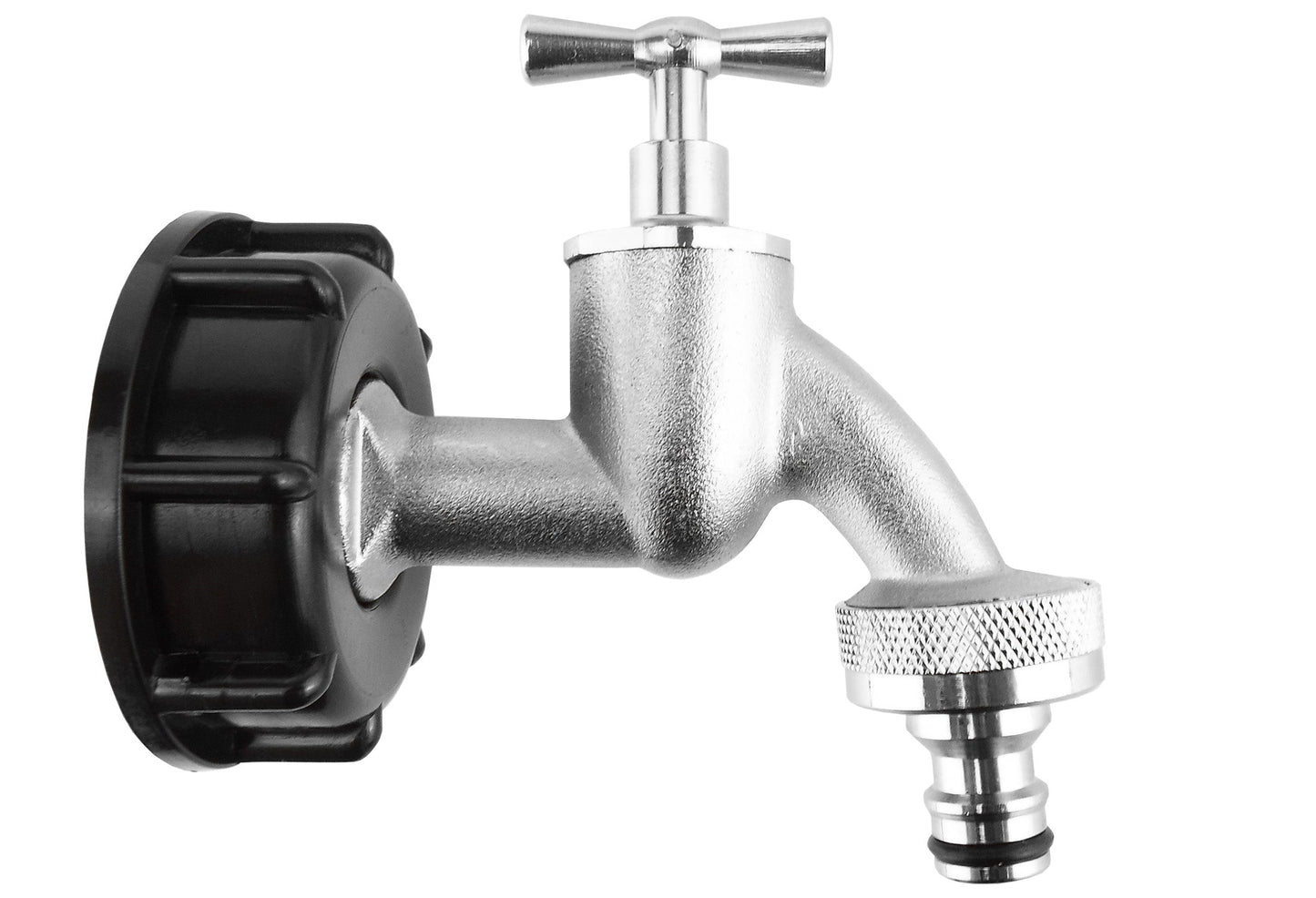 IBC 2” S60X6 Lid with Quick-Connect Nickel-Plated ¾” BSP Bib Tap