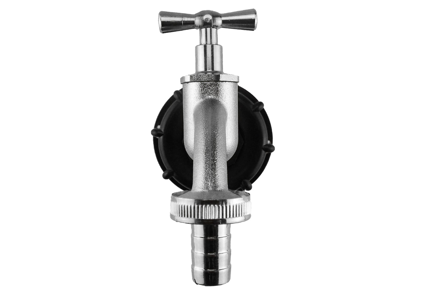 IBC 2” S60X6 Lid with ¾” Barb Nickel-Plated Bib Tap