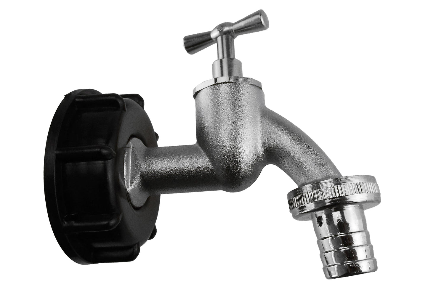 IBC 2” S60X6 Lid with ½” Barb Nickel-Plated Bib Tap