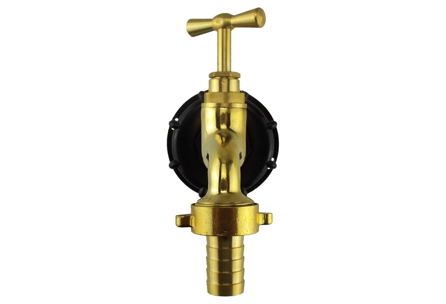 IBC 2” S60X6 Lid with 15mm Barb Polished Brass Garden Tap