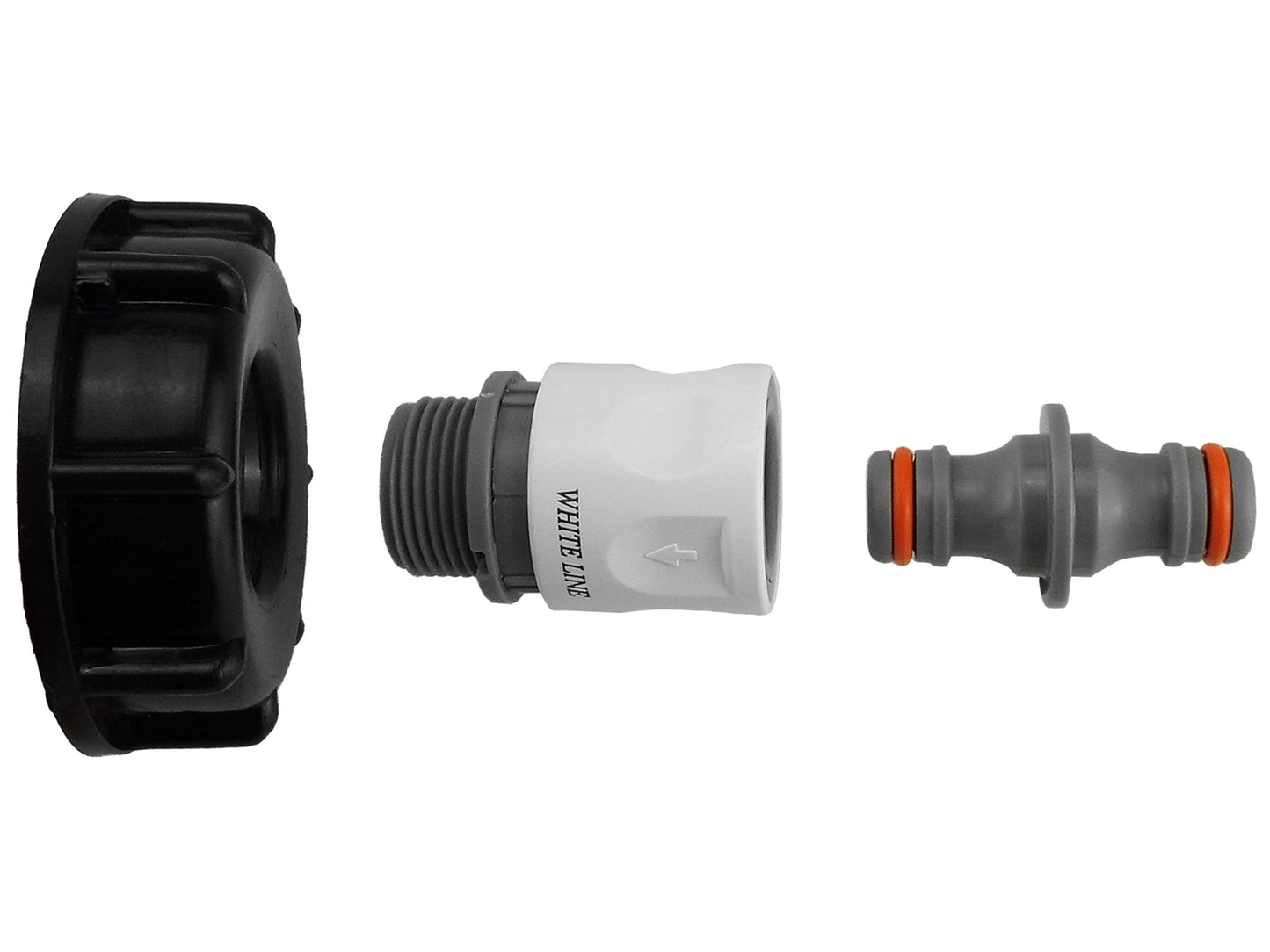 IBC 2” S60X6 Lid with ¾” BSP Hose Fitting and Twin Male Connector WL