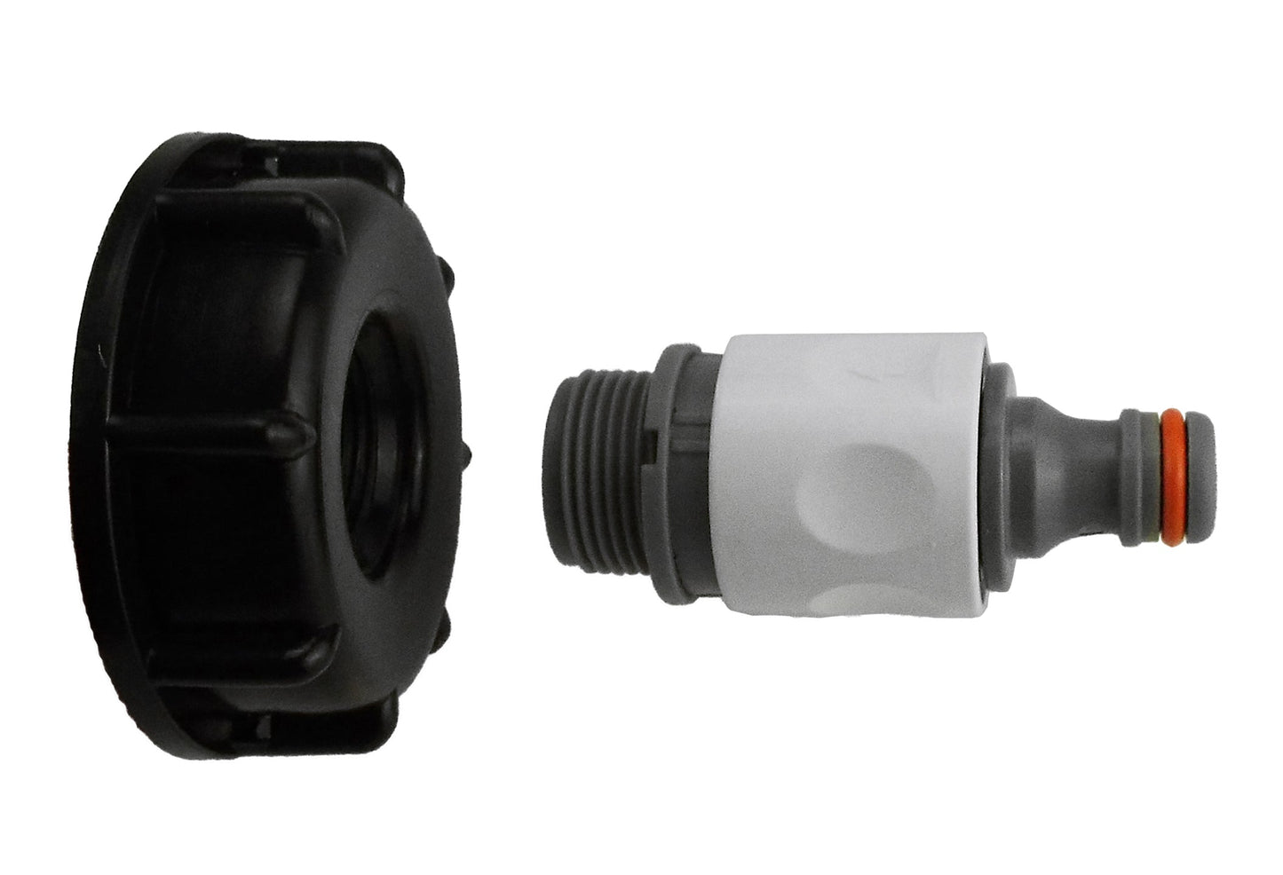 IBC 2” S60X6 Lid with ¾” BSP Hose Fitting and Twin Male Connector WL