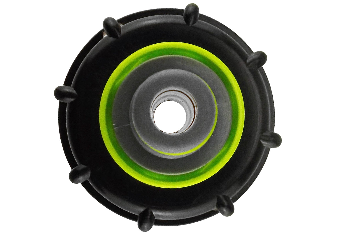 IBC 2” S60X6 Lid with ¾” BSP Thread Connector and Dual Male Hose Coupler – Lime
