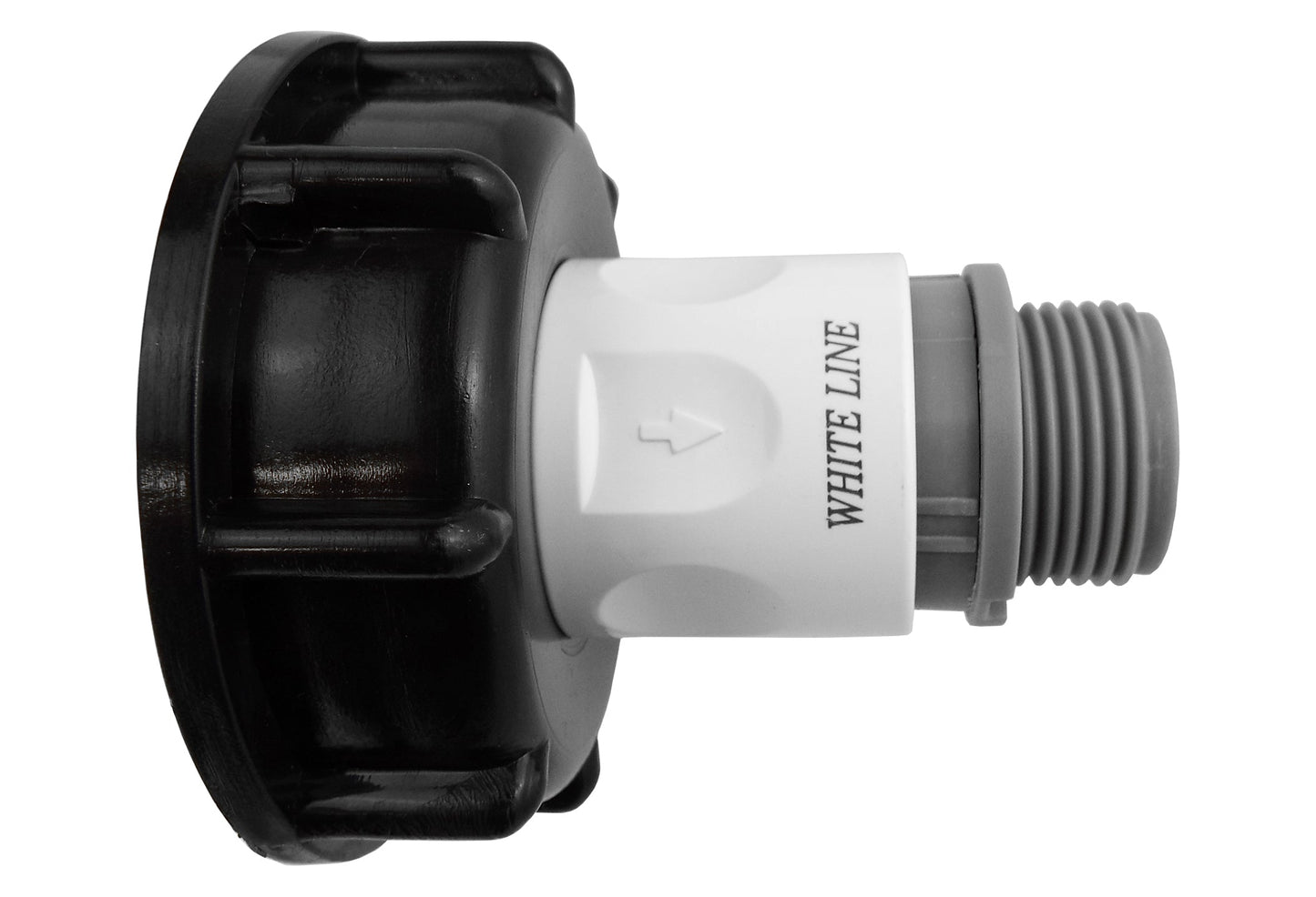 IBC 2” S60X6 Lid with Quick Connect Male Fitting and ¾” BSP Hose Adapter