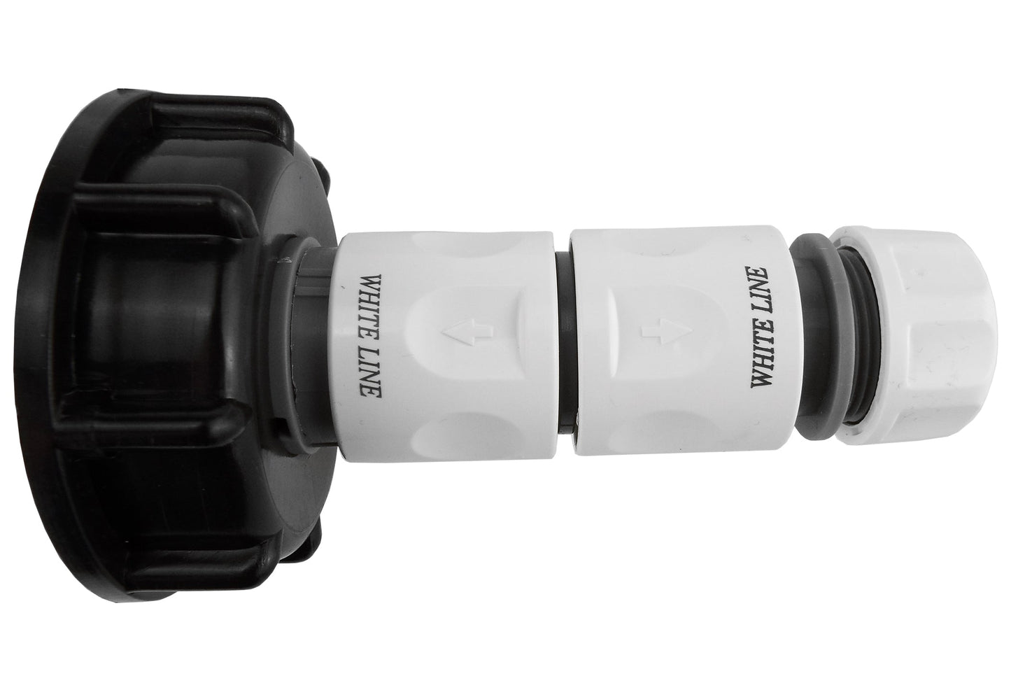 IBC 2” S60X6 Lid with BSP Thread, Twin Male Adapter and Hose Connector WL