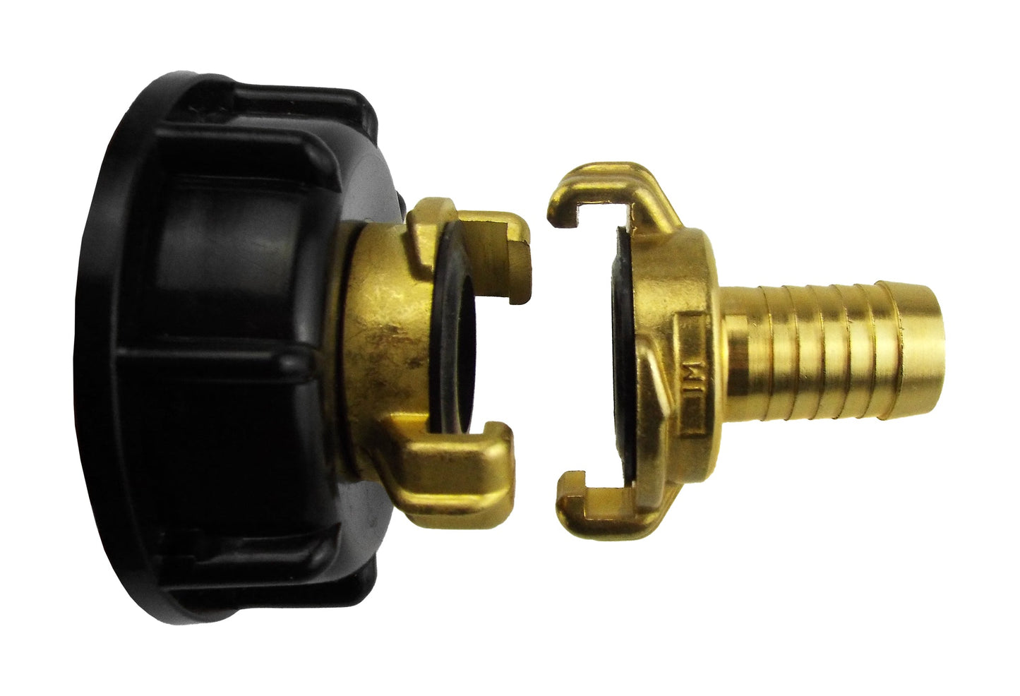 IBC 2" S60X6 Lid with 19mm Hose Tail Geka-Style Connector