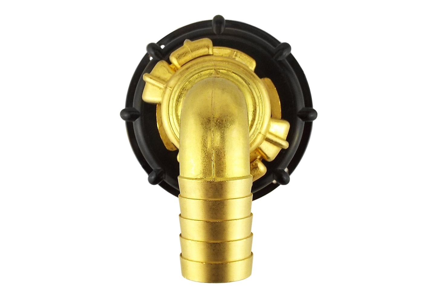 IBC 2" S60X6 Lid with 19mm Elbow Hose Tail Geka-Style Swivel Connector