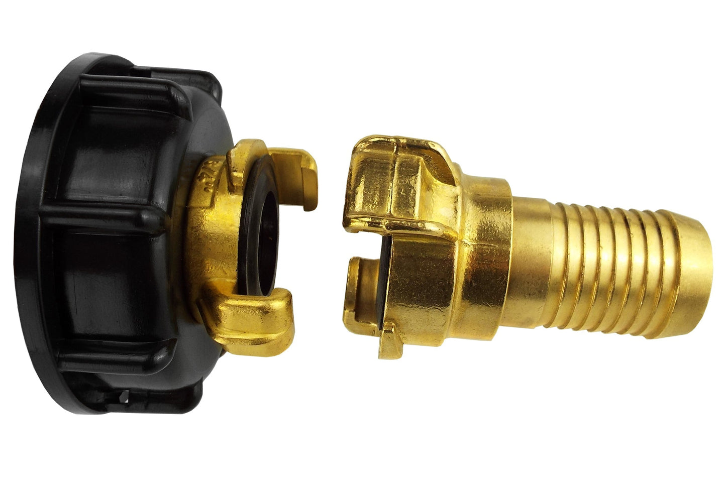 2" IBC Cap S60X6 with 19mm Geka-Type Swivel Barb Connector