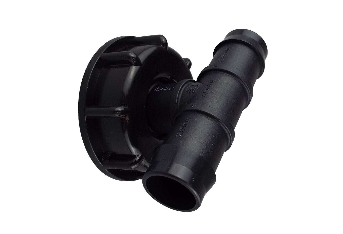 IBC 2” S60X6 Lid with 25mm Hose Barb Tee Connector