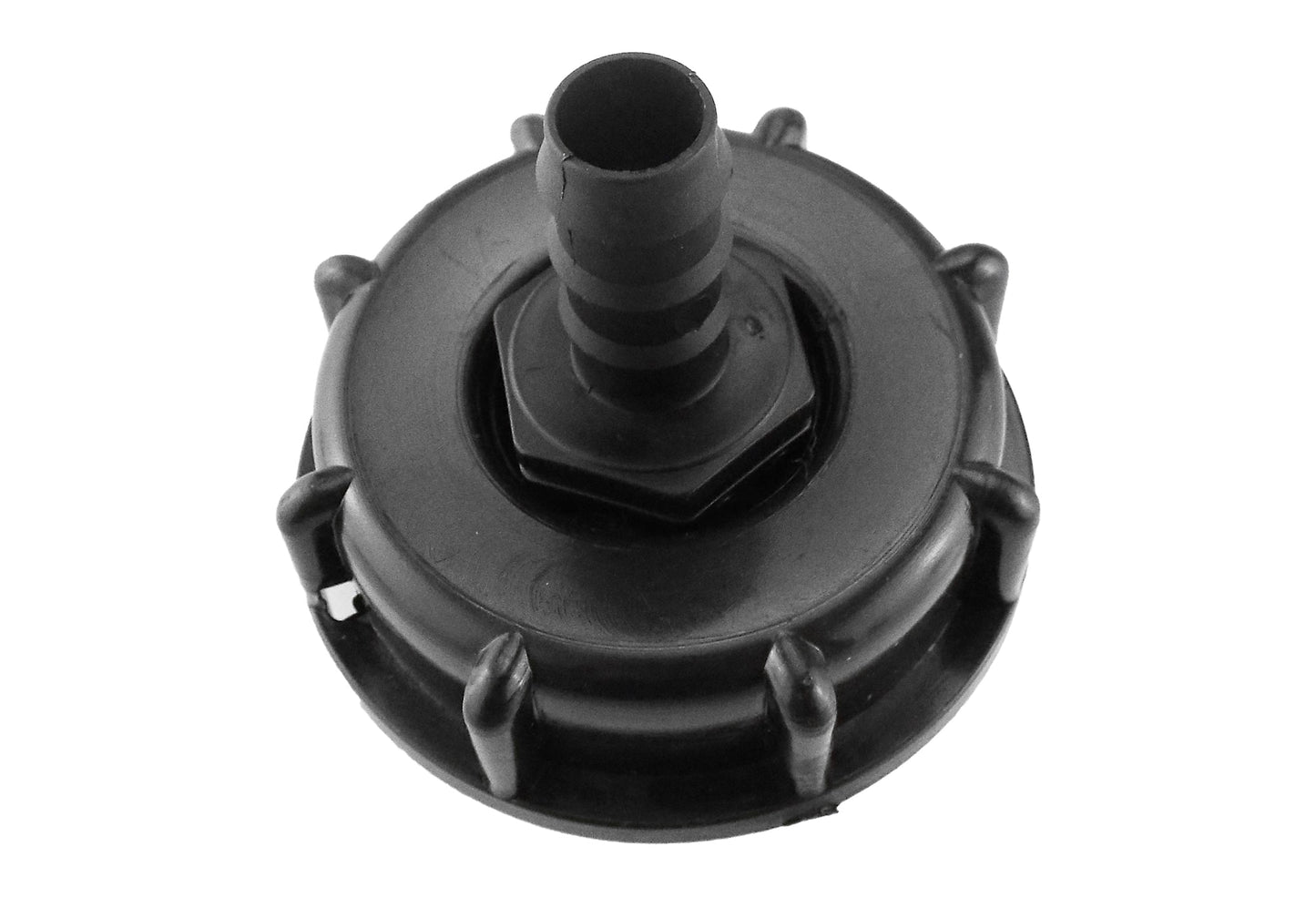 IBC 2” S60X6 Cap with 16mm Straight Hose Barb