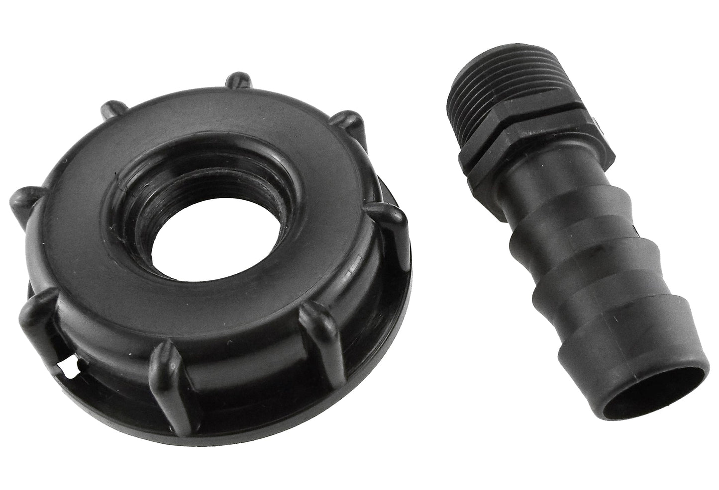 IBC 2” S60X6 Cap with 16mm Straight Hose Barb