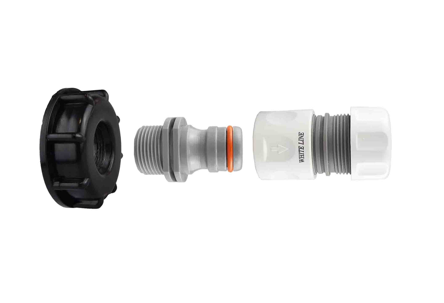 IBC 2” S60X6 Lid with Max Flo Quick Hose Connector Kit