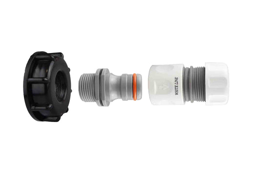 IBC 2” S60X6 Lid with Max Flo Quick Hose Connector Kit