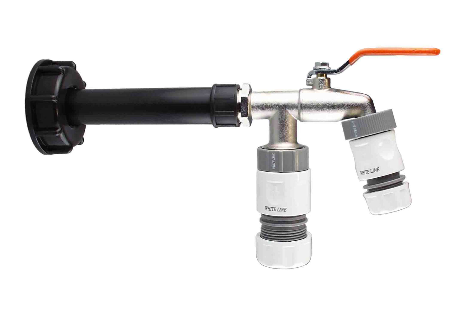 IBC 2” S60X6 Cap with Water Filter, Twin Lever Taps, Max Flo and Standard Hose Outlets