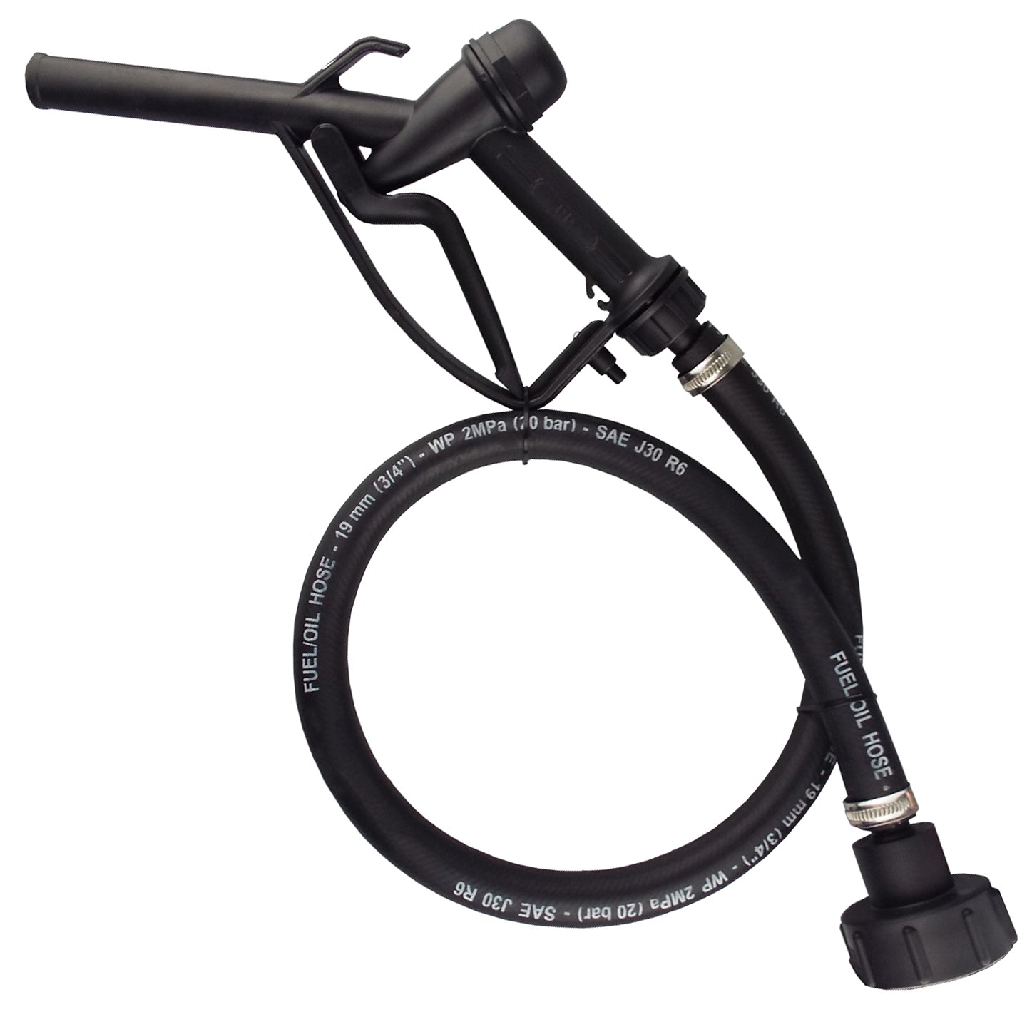 Fuel Dispensing Gun Kit with 1" Rubber Hose and Tank Adaptor