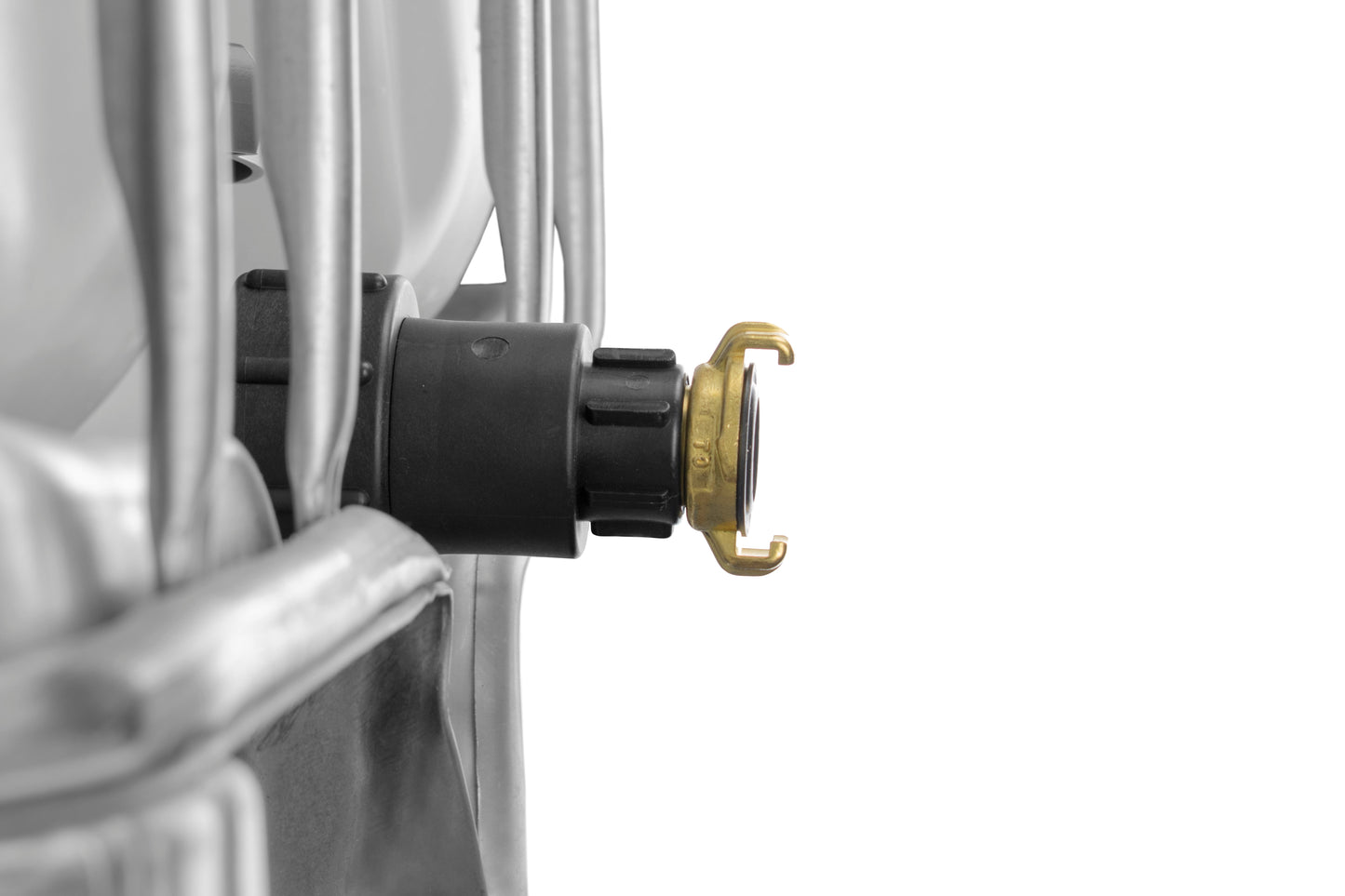 IBC 2” S60X6 – 1/2" BSPF Extended Connector with Geka-Style Coupling