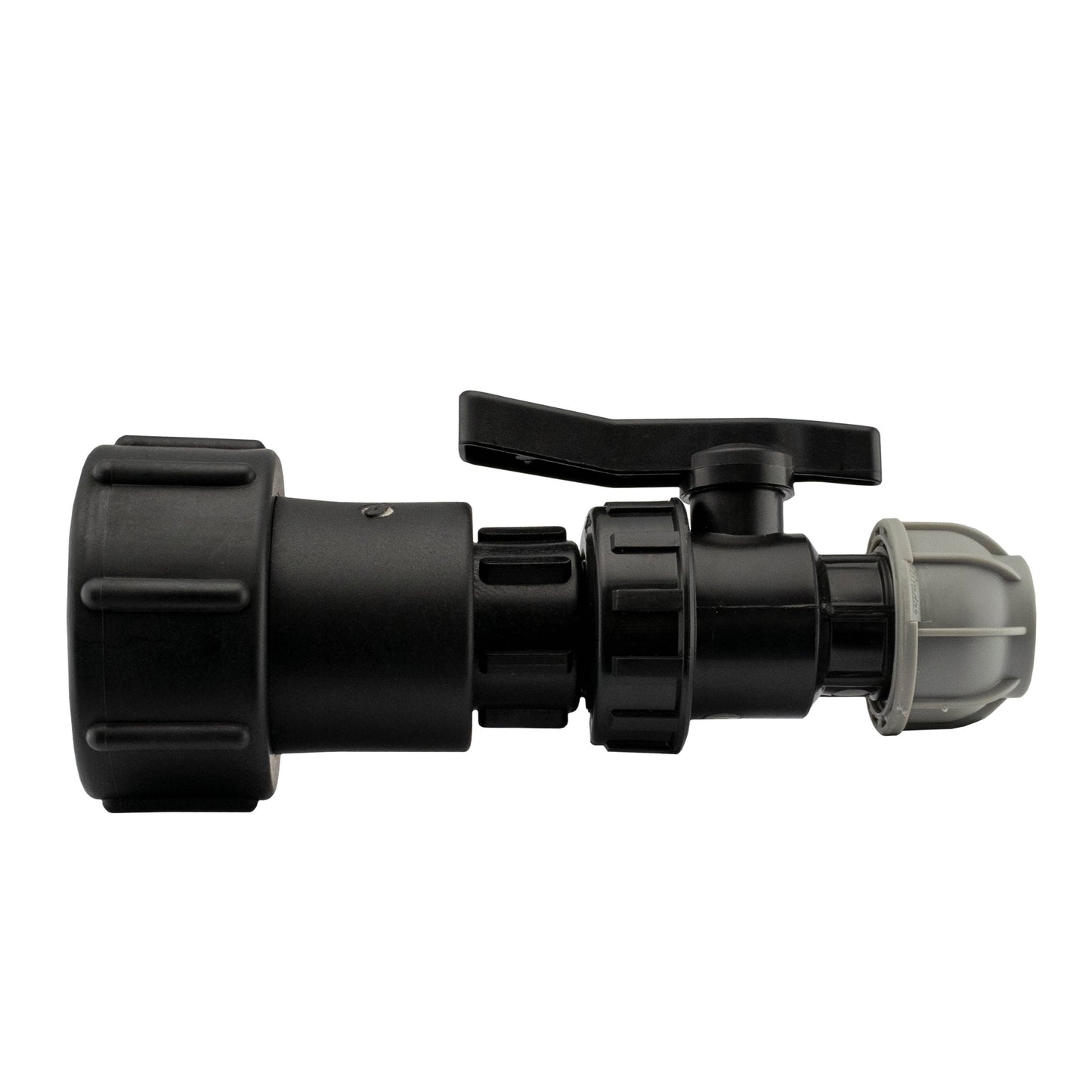 IBC 2” S60X6 to ½” BSP Female Extension Adapter with 20mm MDPE Compression Valve