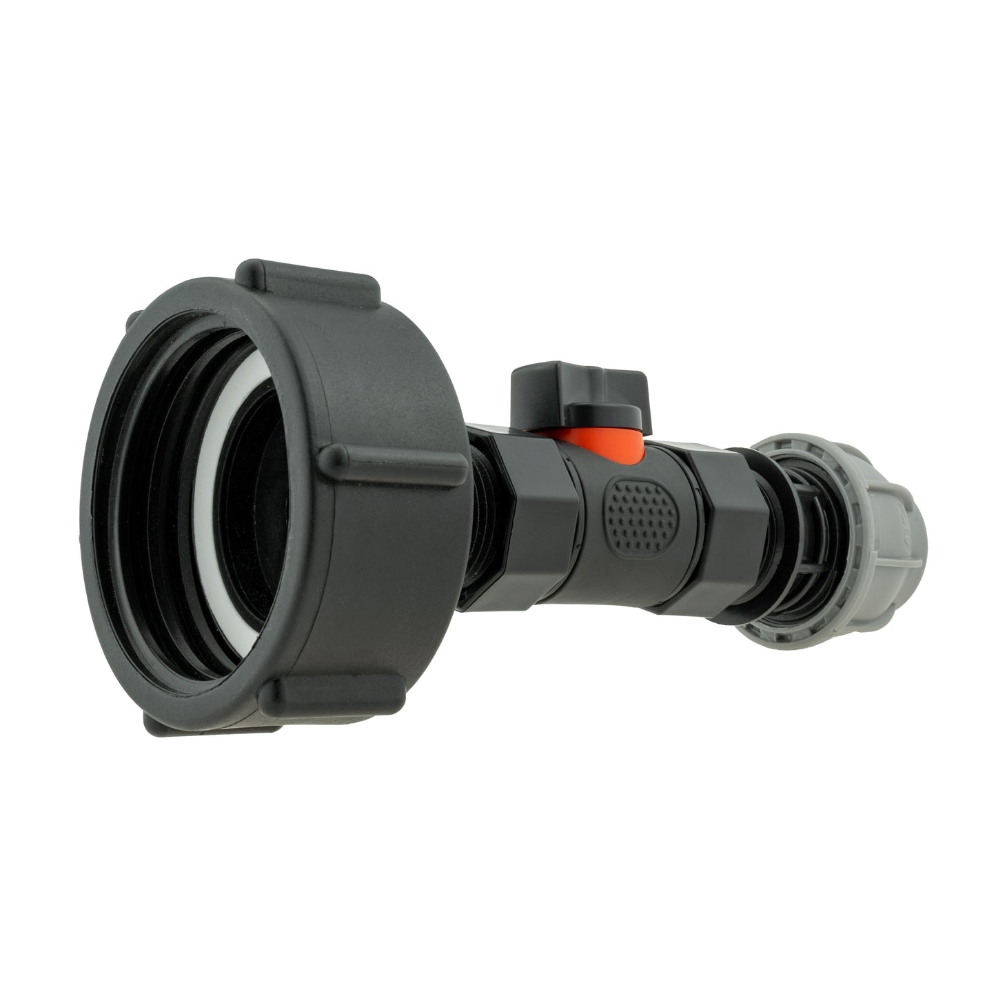 IBC 2” S60X6 Lid with Integrated BSP Female Valve and 20mm MDPE Straight Connector