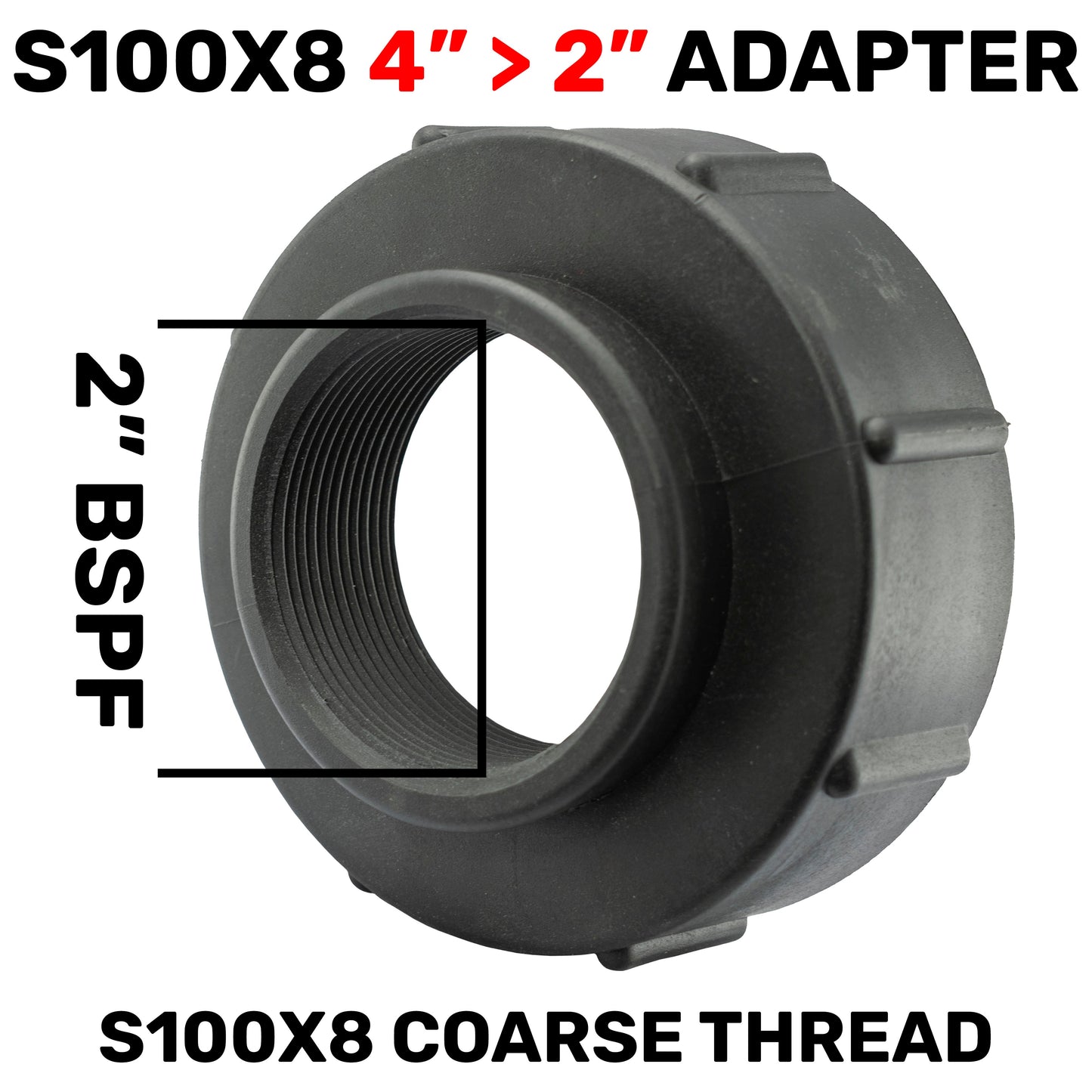 IBC S100X8 Coupler to 2” BSP Female Connector